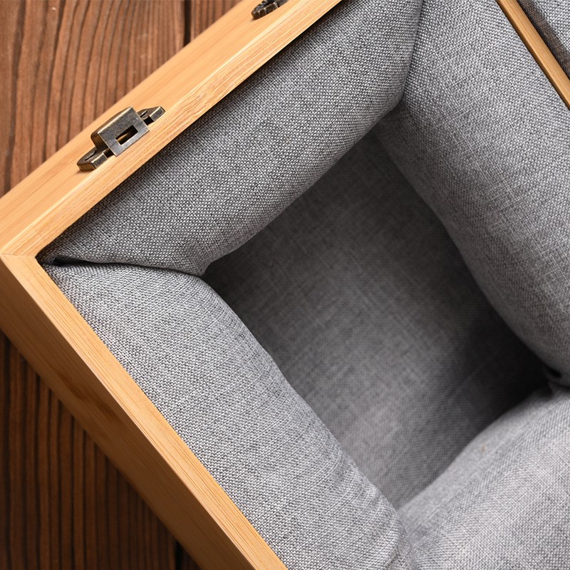 建盏茶壶包装盒楠竹茶叶礼u品盒竹木茶壶收纳盒楠竹茶具包装盒子