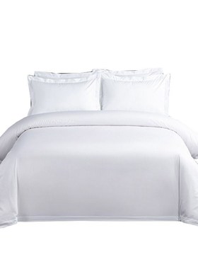 五星级酒店四件套纯白色酒店套件布G草民宿宾馆旅社旅馆床品被套