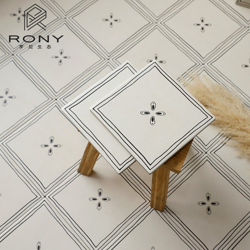 法式轻复古卫生间花n砖艺术厨房阳台瓷砖浴室厕所防滑地砖全瓷墙