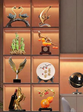 办公室柜子装饰品摆件公司高端大气上档J次领导老板书柜摆设装饰
