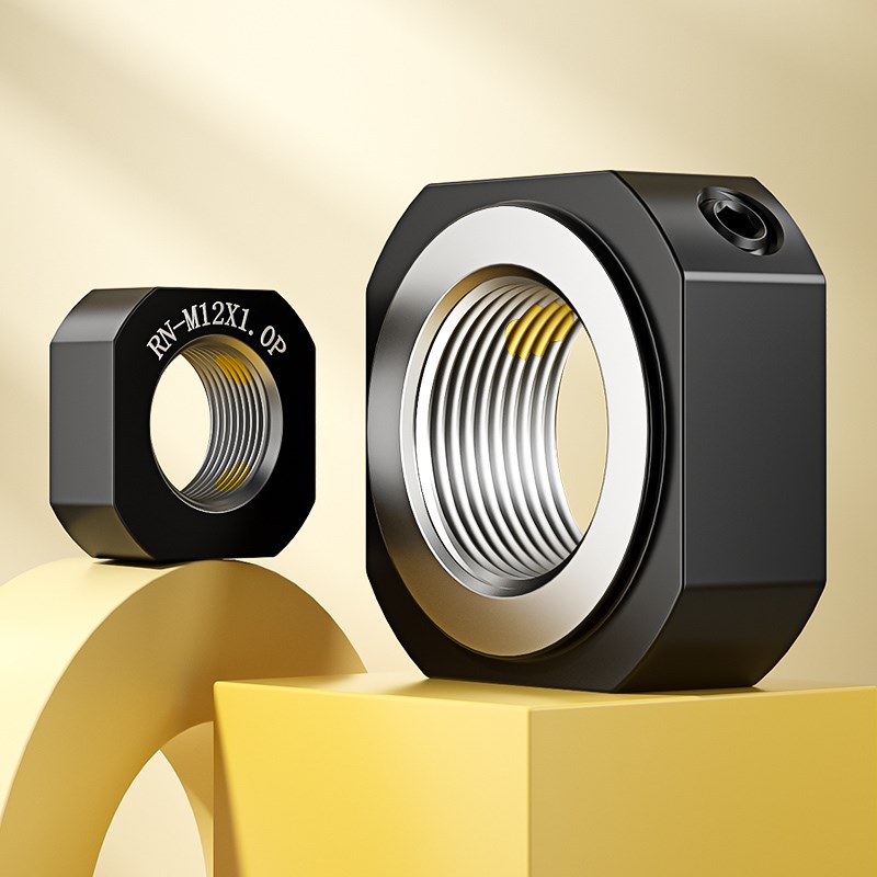 RN方型精密锁紧螺母滚珠丝杆支撑座轴承防松止退四方形螺帽MZ4-M5