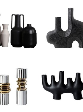 新中式陶瓷创意小摆件电视柜酒柜玄关客厅家居极简桌Y面家居摆设