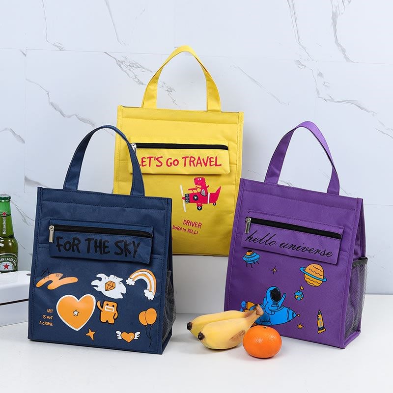 饭盒袋加厚铝箔保温冷p藏手提午餐袋大容量学生上班族带饭的便当