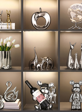 现代家居轻奢高档客厅装饰品摆件玄关酒J柜电视柜餐边柜摆件工艺