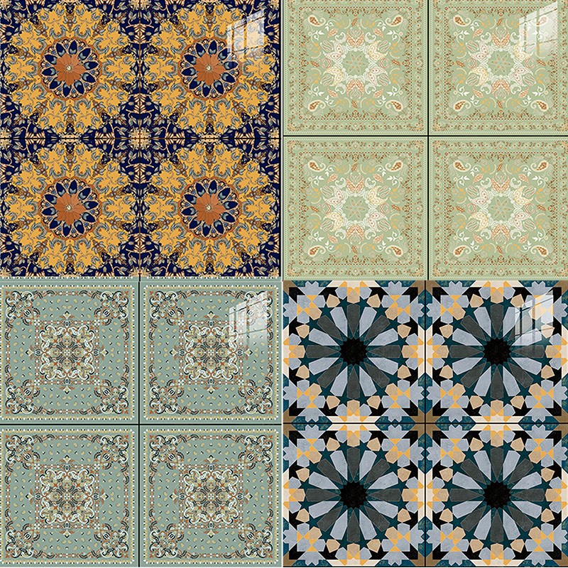 异域风情800x80n0亮光波斯地毯砖镀金拼花民族风民宿欧式酒店地砖