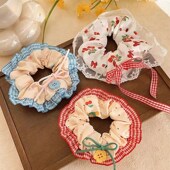 韩系慵懒风大肠发圈女气质轻x奢头绳新款 高级感发绳高弹力耐用皮