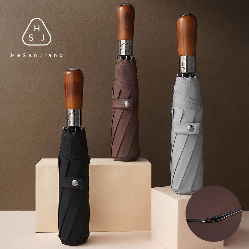 何伞匠商务折叠伞防风抗雨实木英伦三折自动伞加密伞布防渗透雨伞,纺织面料/辅料/配套,纺织机械配件,淘宝优惠券,粉丝福利购,淘宝优惠卷