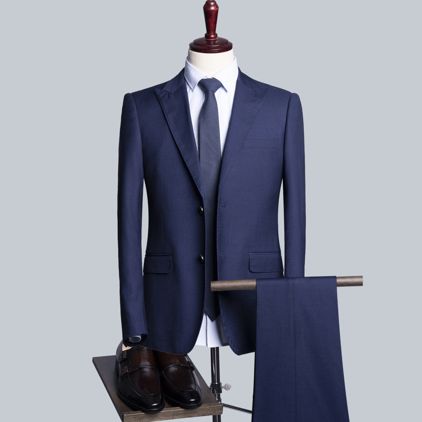 商务风通勤西服套装男士两件套正装新郎结婚西装外套高级感LQ