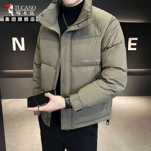 韩版 立领羽绒棉服潮流帅气百搭时尚 保暖棉衣外套XN 男士 啄木鳥冬季