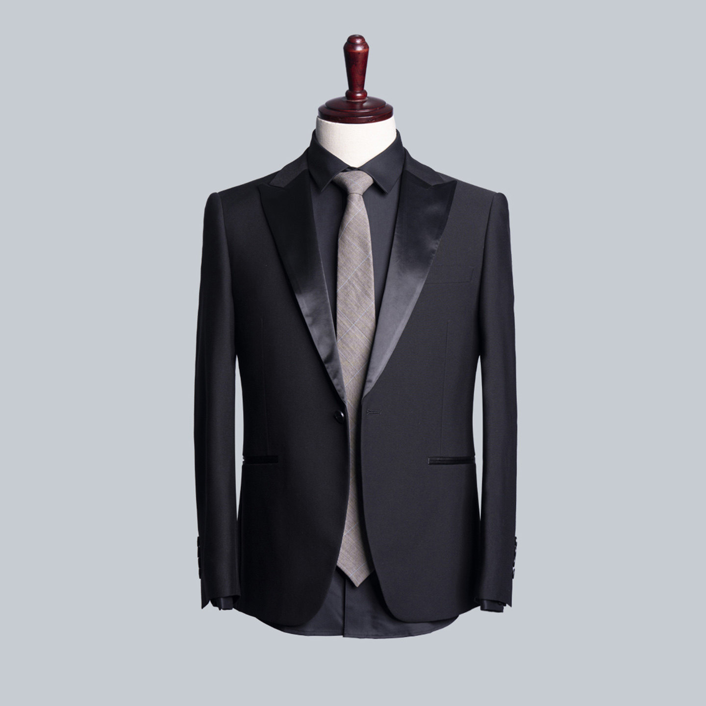 男士黑色商务正装西服套装修身职业新郎伴郎结婚礼服外套高级感LQ