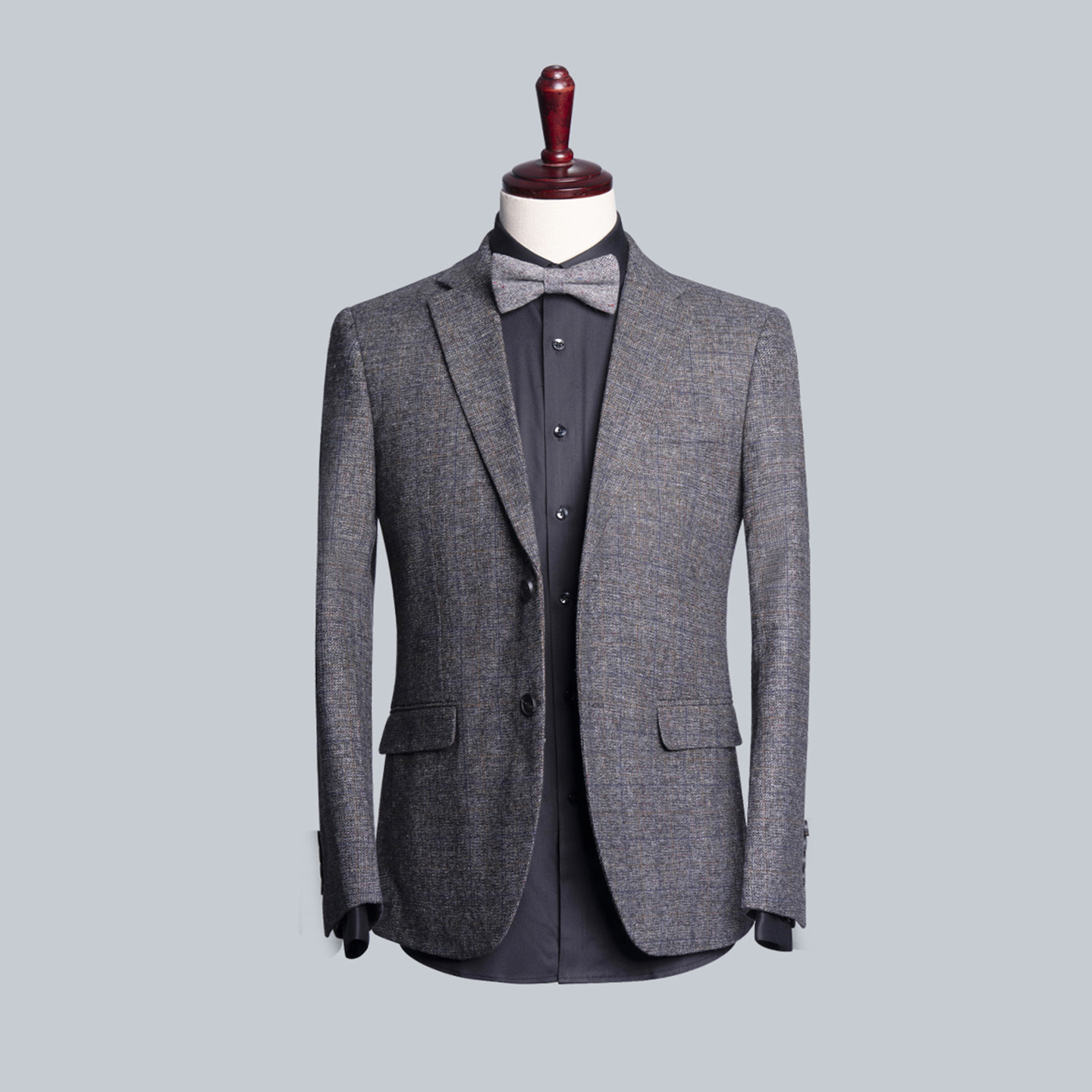 商务绅士风灰色西装男士通勤修身正装单西外套高级感工作服LQ
