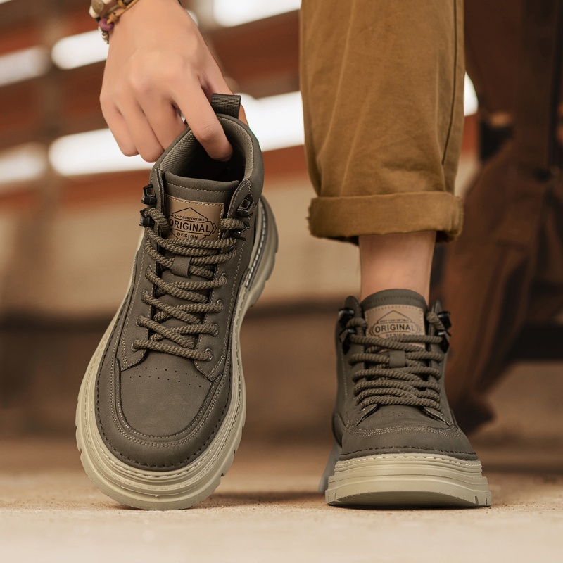 潮流百搭软底复古英伦工装马丁靴