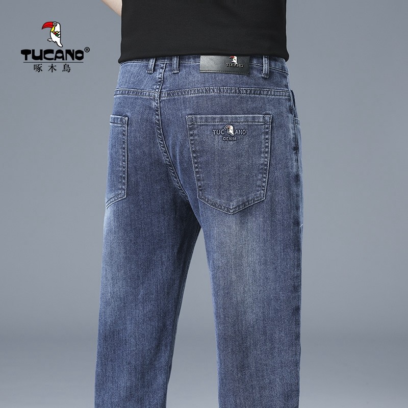 啄木鸟集团官方专版牛仔裤男款广州新塘2026新款直筒弹力裤子男XT