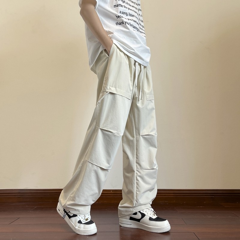 啄木鸟集团官方工装风多口袋休闲裤男士宽松直筒长裤米白色潮牌TZ,男装,休闲裤,淘宝优惠券,粉丝福利购,淘宝优惠卷