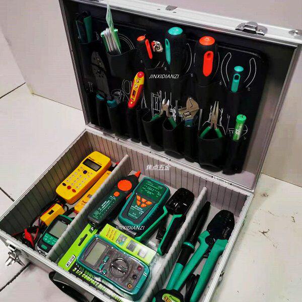 焦点JD-376高端网络维护2M线光纤工具箱机房通信弱电布线工程组套