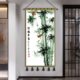 饰画走廊茶室书房布艺挂画竖版 竹报平安挂毯新中式 入户玄关背景装