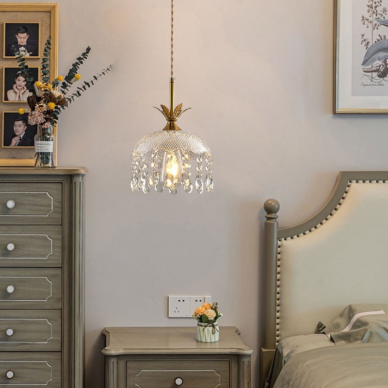 过道灯走廊灯具简约现代入户玄关楼梯阳台灯法式R水晶灯小吊灯复