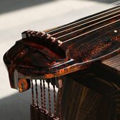 演奏级蕉叶式 古琴老衫 木纯手工大漆生漆混沌伏羲混沌