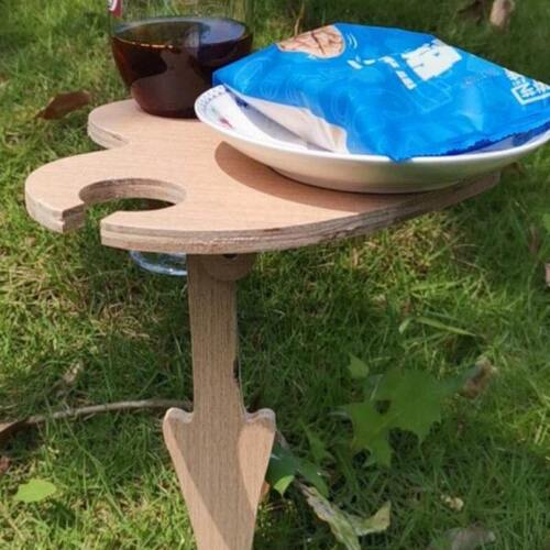 Outdoor Portable Foldable Wine Table with Love Type Desktop