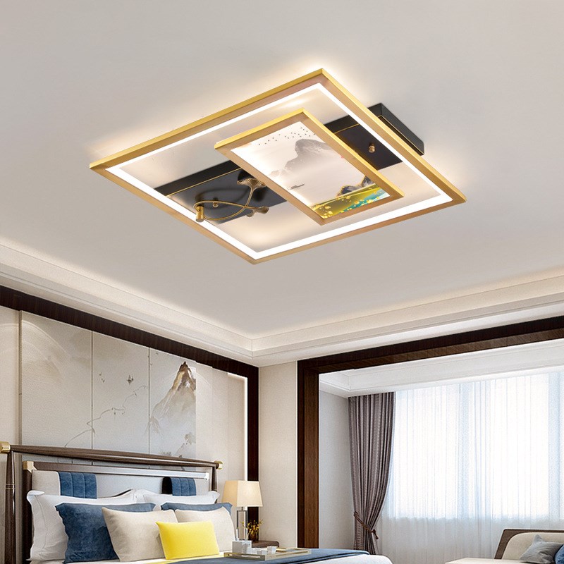 新中式吸顶灯简约现代超薄卧室餐厅灯中国风禅意20U22年新款客厅