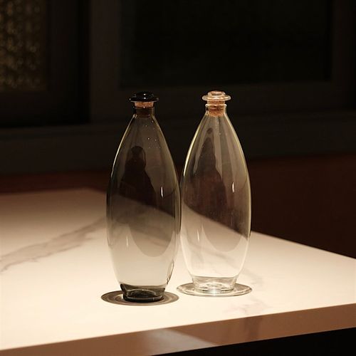 四闲堂手工北欧风玻璃瓶酒瓶E冷泡瓶花器冷凝茶器酒具