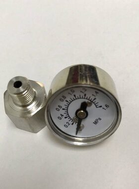 25mm 轴向分体式压力表 加外丝m8x1接头 压力1.6mpa Y-25-II 多图