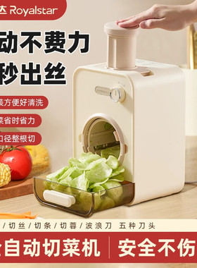Royalstar/荣事达全自动切菜器厨房多功能切丝切片切蒜泥切菜神器