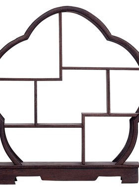 鸡翅木博古架小型实木中式摆件茶具叶置物紫砂茶壶W多宝阁展示架