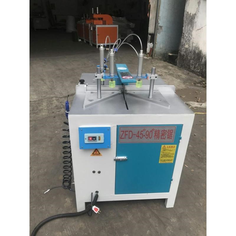 半自动高精密橱柜门铝o合金移门铝材推拉门45度90度切割机切角机