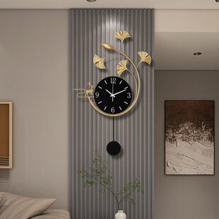 钟表挂钟客厅背景墙格栅挂件装饰时钟现代简约时尚创意轻奢石英钟