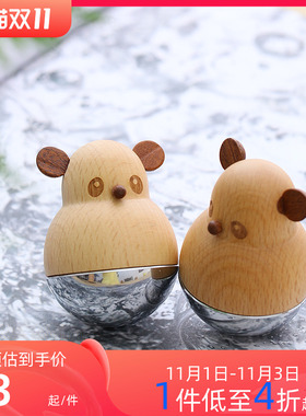 树德熊猫不倒翁摆件办公室桌面装饰G品可爱创意生日礼物女七夕节