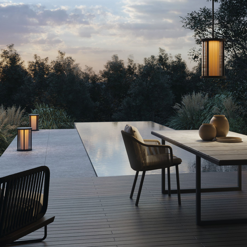 室外吊灯户外防水庭院q灯露台花园吊灯现代阳台氛围灯太阳能落地