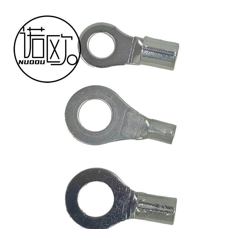 圆形形接线裸端子RNB紫铜镀锡冷压裸端头O型接线耳铜鼻子线耳线鼻