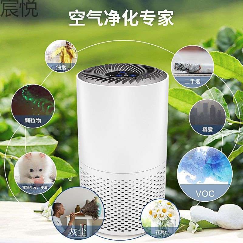 宠物吸毛家用小型空气净化器卧室室内除甲醛吸猫毛去异味臭味除尘
