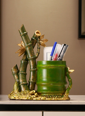 节节高升笔筒收纳摆件老板办公室书房桌面装饰品S送领导老师礼物