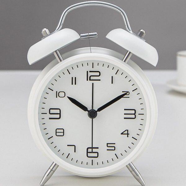 响铃超大声金属闹钟创意学生用床头儿童专用走时静音打铃小闹钟表