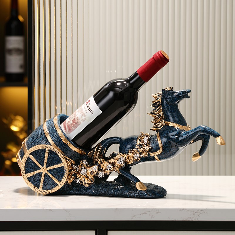 马到成功酒架轻奢高档葡萄红酒架客厅酒架装饰P品摆件乔迁新居礼