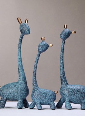 北欧三口a之家鹿摆件家居客厅电视柜酒柜玄关装饰品桌面小摆设乔