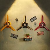 loft工业酒吧飞机螺旋桨铁艺壁饰壁挂墙上装 饰品挂件店铺墙面装 饰