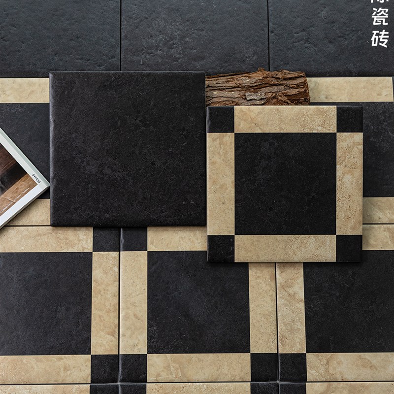斯堪的纳维亚覆古风格彷石灰石小w方砖浴室阳台厨房墙砖民宿酒店