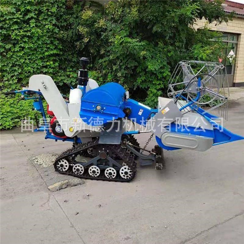 小型手扶式e山区稻谷收割机全喂入式秸秆粉碎型水稻小麦收割机