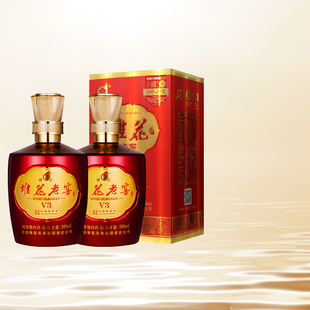 2瓶 酒送礼500ml 官方 江西老字号堆花酒V3老窖42度浓香型白酒盒装