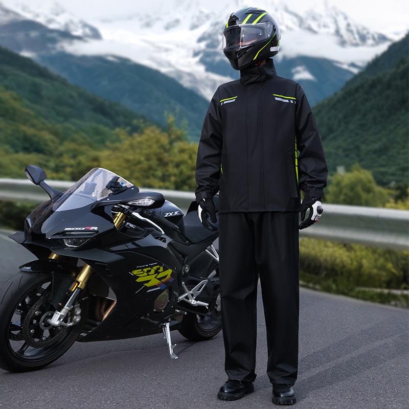 骑行服雨衣雨裤套装男女成人分体式外穿长款全身防暴雨骑行外卖骑