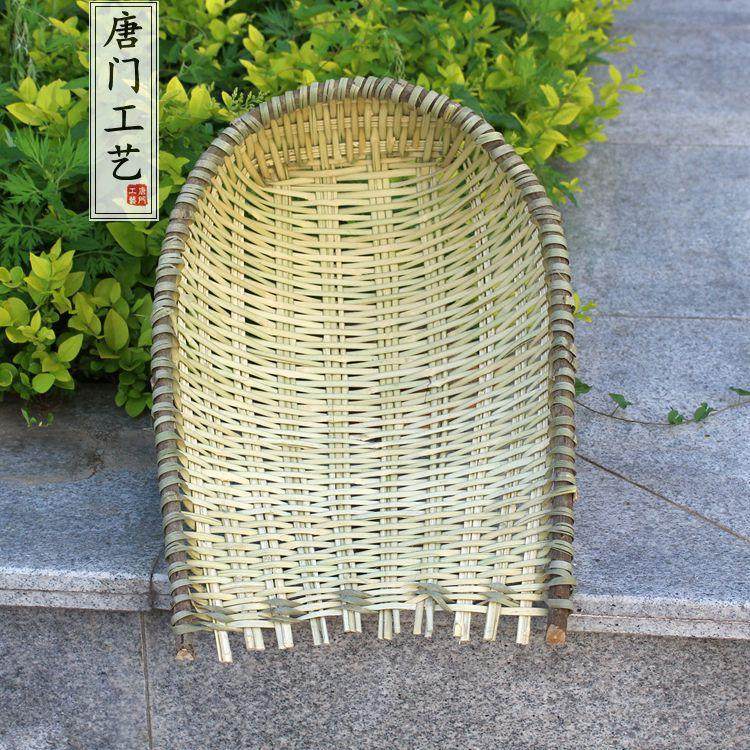 竹制品竹编撮箕竹奋箕挑担工具竹扁担竹挑子粪箕挑菜筐挑土