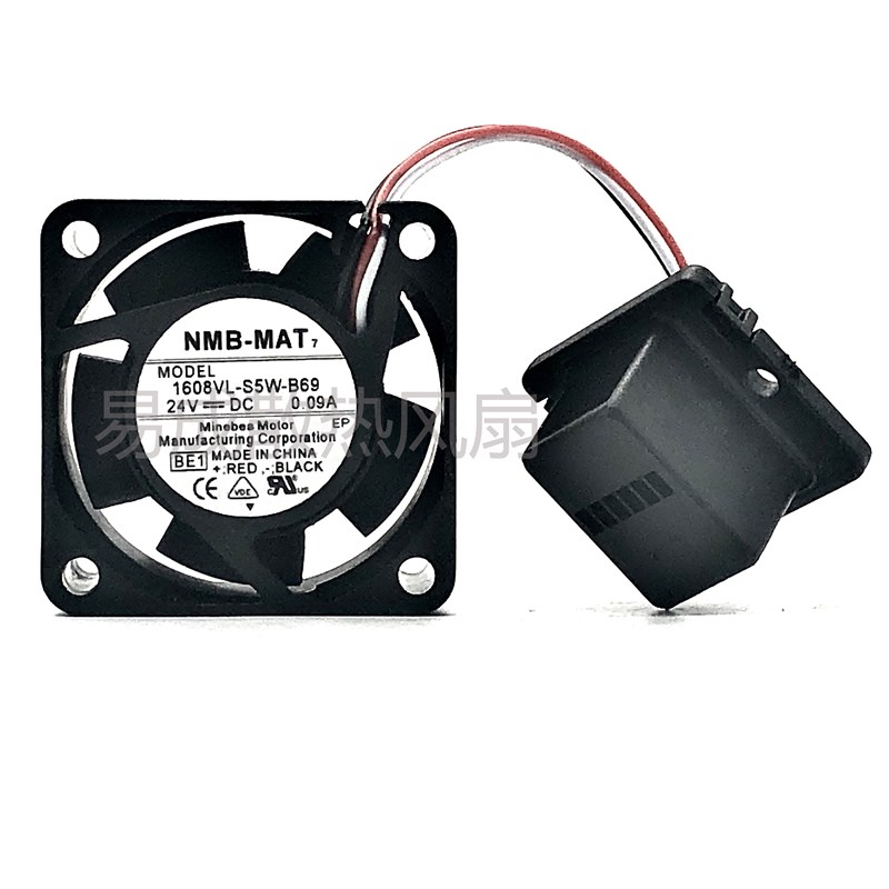 NMB 1608VL-S5W-B69 24V DC 0.09A 4020发那科服务器散热风扇4CM