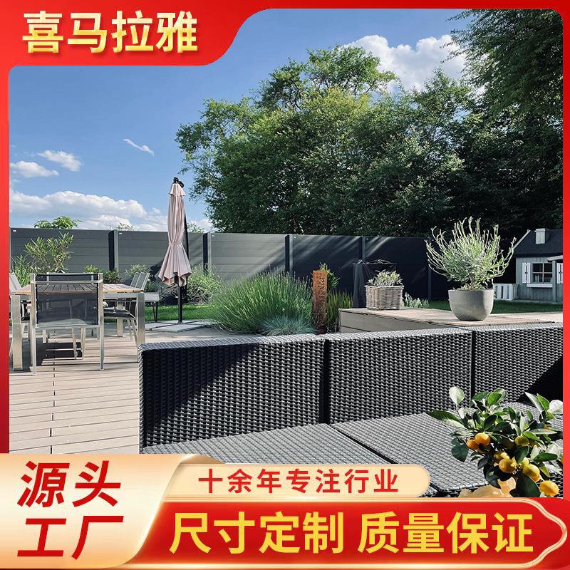 WPC木塑护栏防水户外花坛栏杆菜园花池花园栅栏塑木围栏栏栅