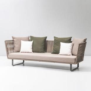 北欧户外藤沙发花园客厅泳池阳台编制藤椅阳光房庭院藤艺沙发组合