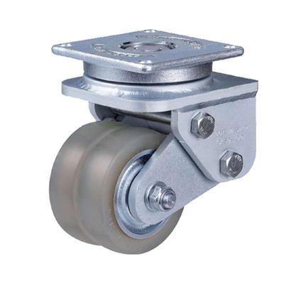 重型铁芯PU减震单双轮 平底万向工业级推车耐磨脚轮 货架承重脚轮