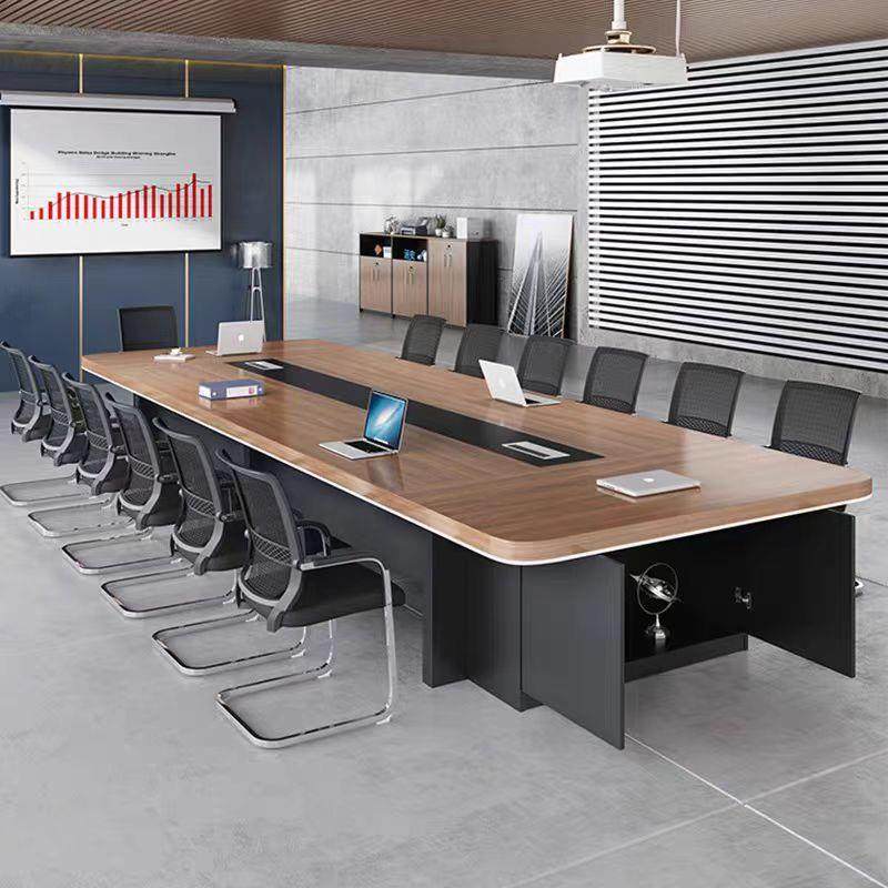 办公家具新款大型会议桌长桌 简约现代办公桌 木制会议室桌椅组合