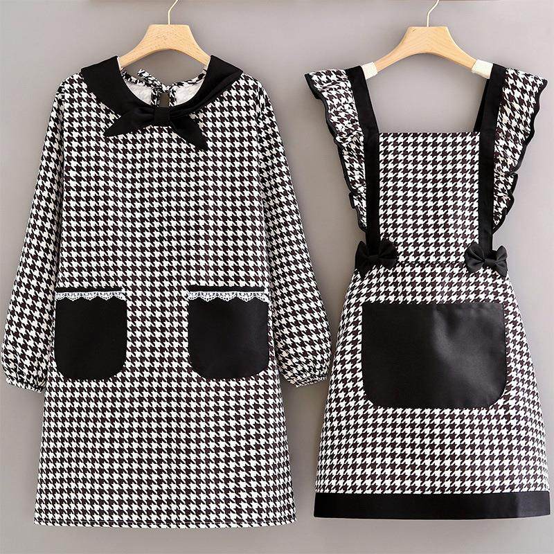 帆布长袖围裙厨房家用做饭防污耐脏罩衣女新款上班工作服韩版围腰,家庭/个人清洁工具,围裙套装,淘宝优惠券,粉丝福利购,淘宝优惠卷